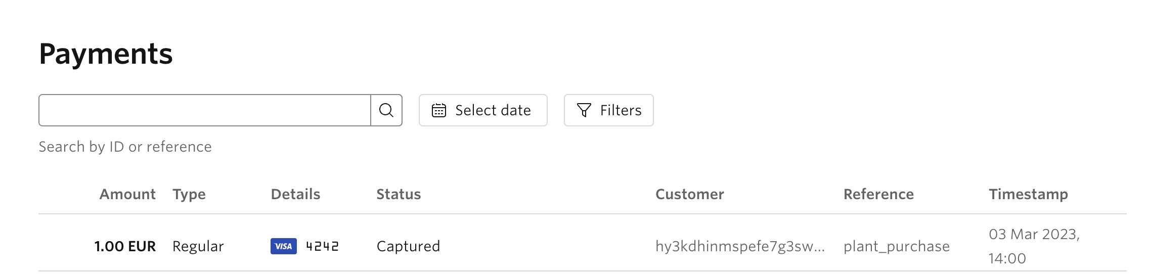 Checkout.com successful payment